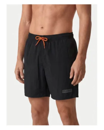 Pantaloni scurti de baie barbati,  poliamida, Negru