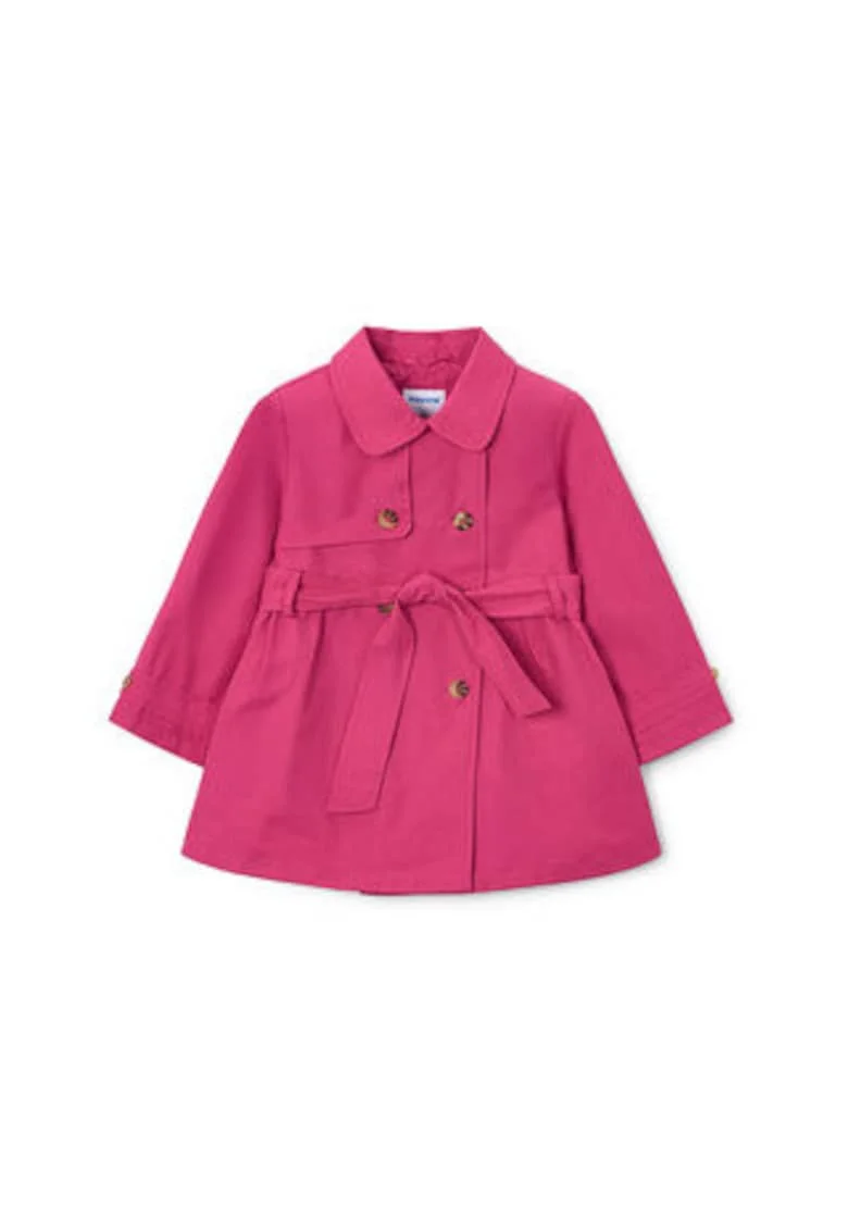 Trenci fetita,  rosu, poliamida si bumbac, croiala Regular Fit, colectie Toamna - Iarna