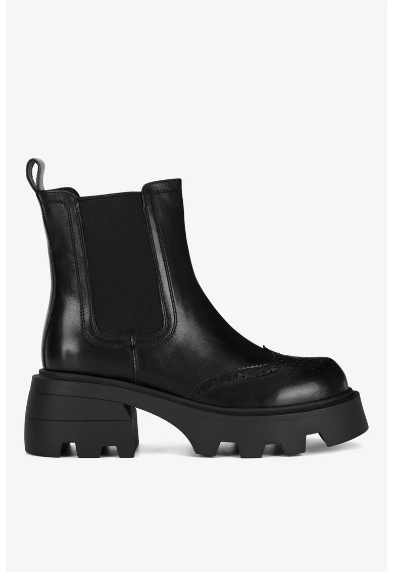 Ghete dama  5905588842040, Piele naturala, Negru, Negru