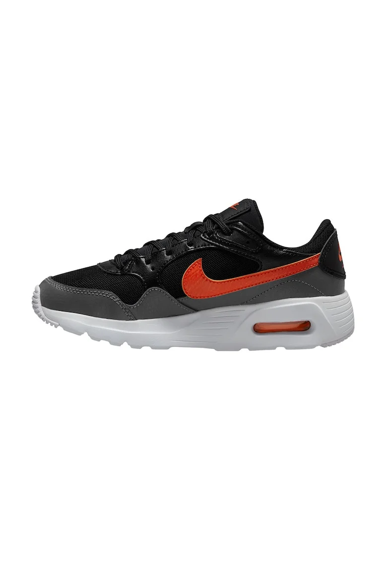 Pantofi sport cu garnituri din piele Air Max SC, Negru/Portocaliu mandarina/Gri inchis