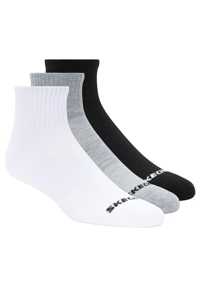 Set sosete,  3PPK Qtr Crew Socks S114235-BKWG, Alb, 43-46, 3 buc