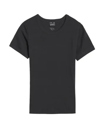 Tricou dama WSS25TTSHF1968-20S, 4F, Bumbac, Negru