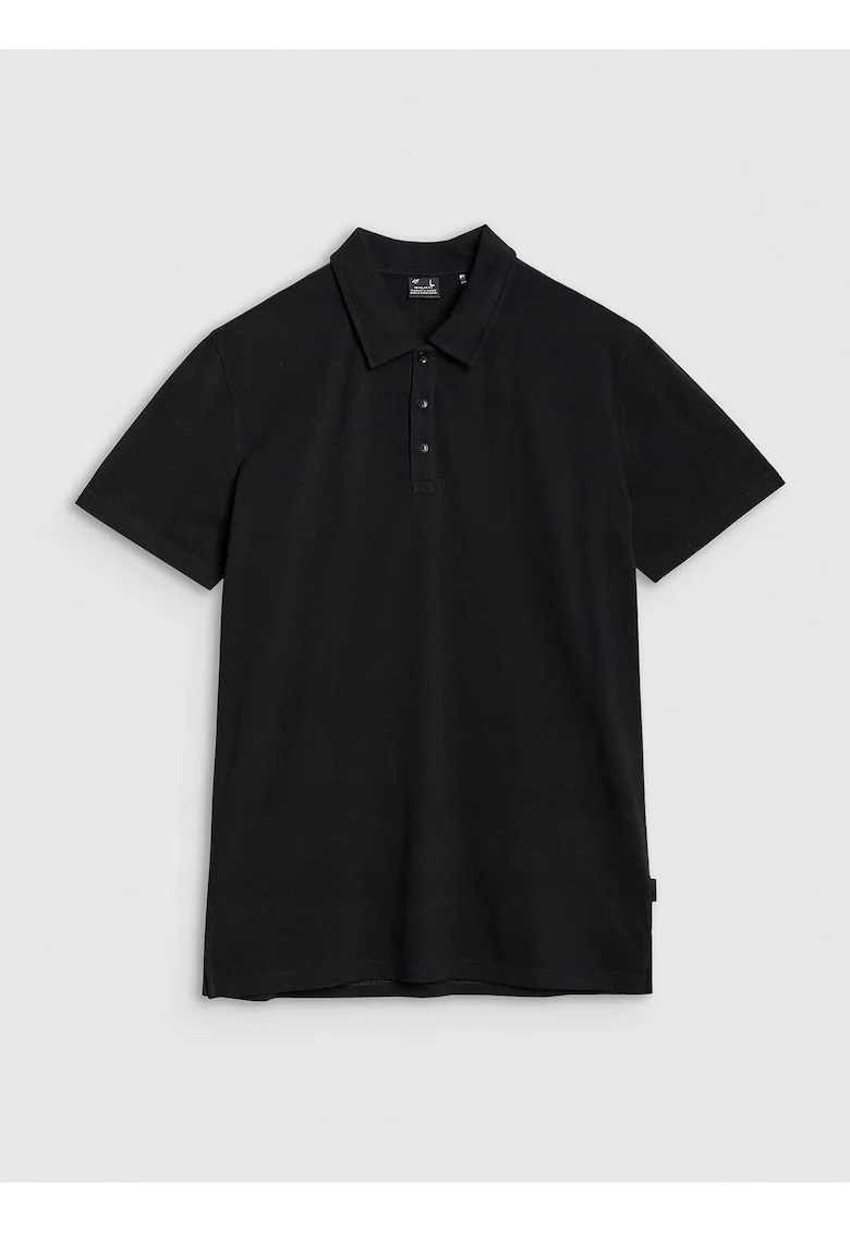 Tricou polo barbati  croiala obisnuita, bumbac 100%, negru