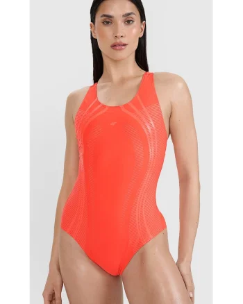 Costum de baie dintr-o singura piesa  rosu, elastan