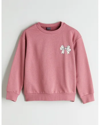 Bluza de trening cu maneci cazute, Rosu stins