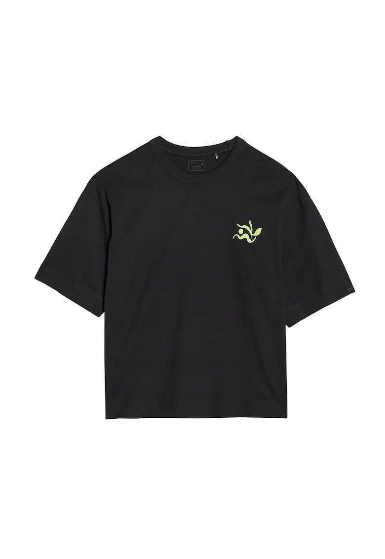 Tricou dama WSS25TTSHF1967-20S, 4F, Bumbac, Negru