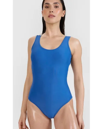 Costum de baie dintr-o singura piesa,  albastru, elastan
