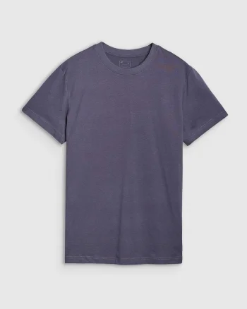 Tricou barbati  normal, bumbac 100%, gri, imprimeu spate