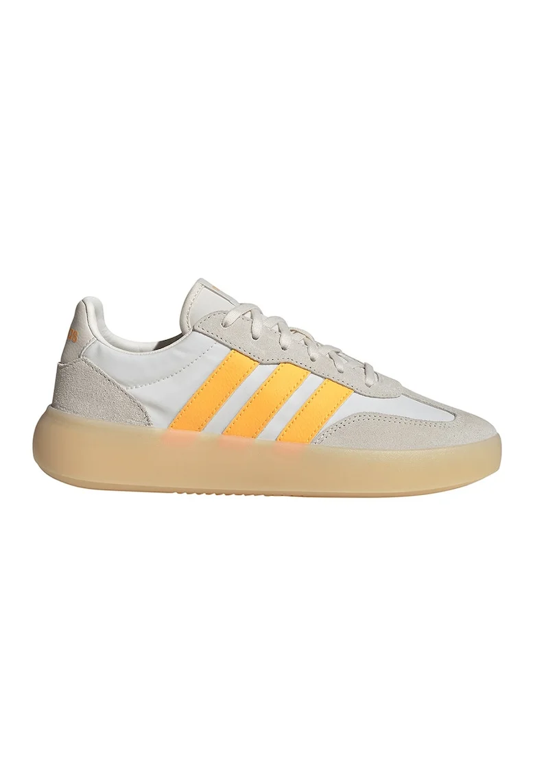 Pantofi sport Barreda Decode cu garnituri din piele intoarsa, Gri deschis/Portocaliu/Maro taupe deschis
