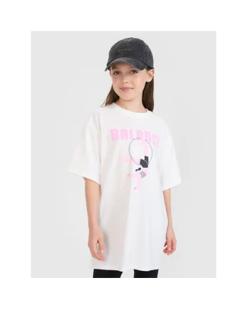 Tricou fete JRSS25TTSHF2646-11S, 4F, Bumbac, Alb