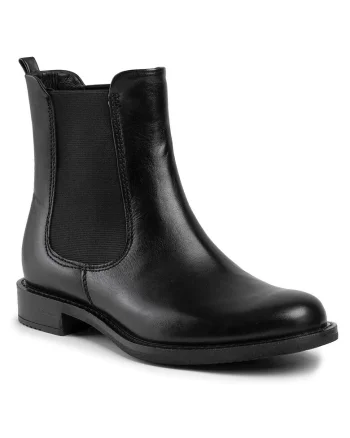 Cizme dama,  Chelsea, piele naturala, negru