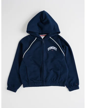 Hanorac cu fermoar si maneci raglan, Bleumarin
