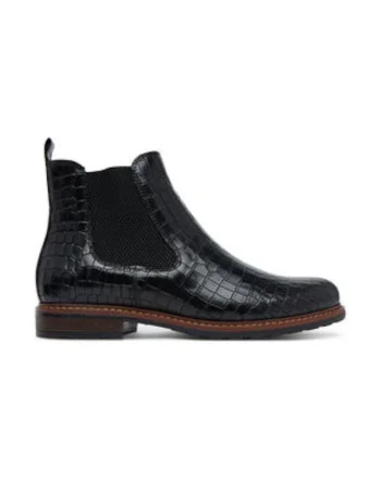 Botine dama 305246509,  Piele naturala, Negru