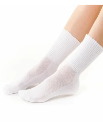 Sosete sport cu talpa flausata  S127, Alb