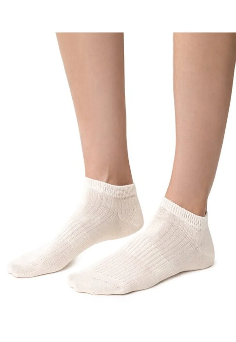 Sosete scurte bumbac 100% in culoare naturala  S197, Ecru
