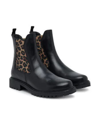 Botine dama 305246745,  Piele naturala, Negru