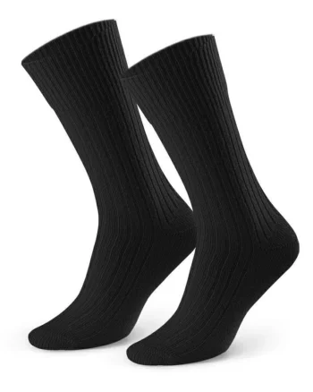 Sosete lana raiate de femei  S093, Negru