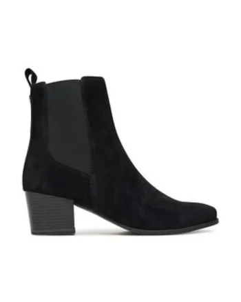 Botine dama cu toc,  din piele naturala, negru
