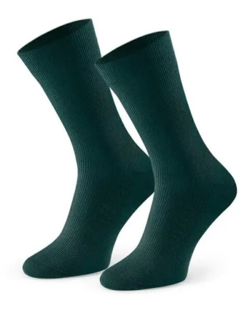 Sosete fara presiune raiate  S018, Verde inchis