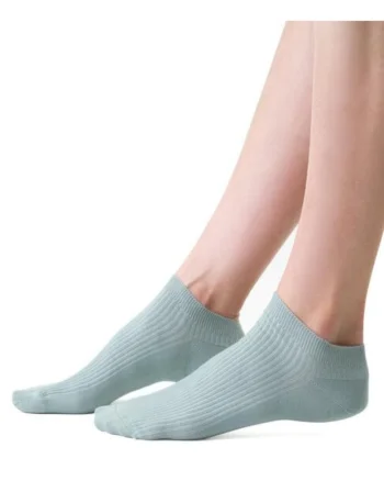 Sosete scurte raiate bumbac  S137, Verde