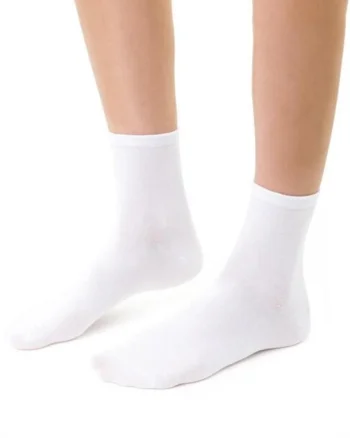 Sosete bumbac simple  S037, Alb