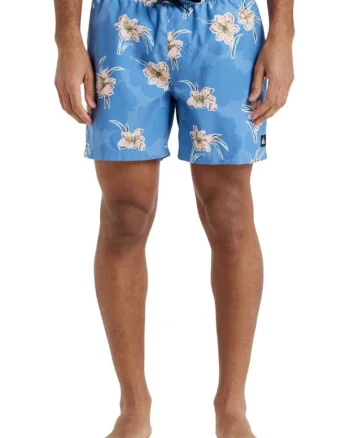 Pantaloni scurti de baie cu model si snururi,