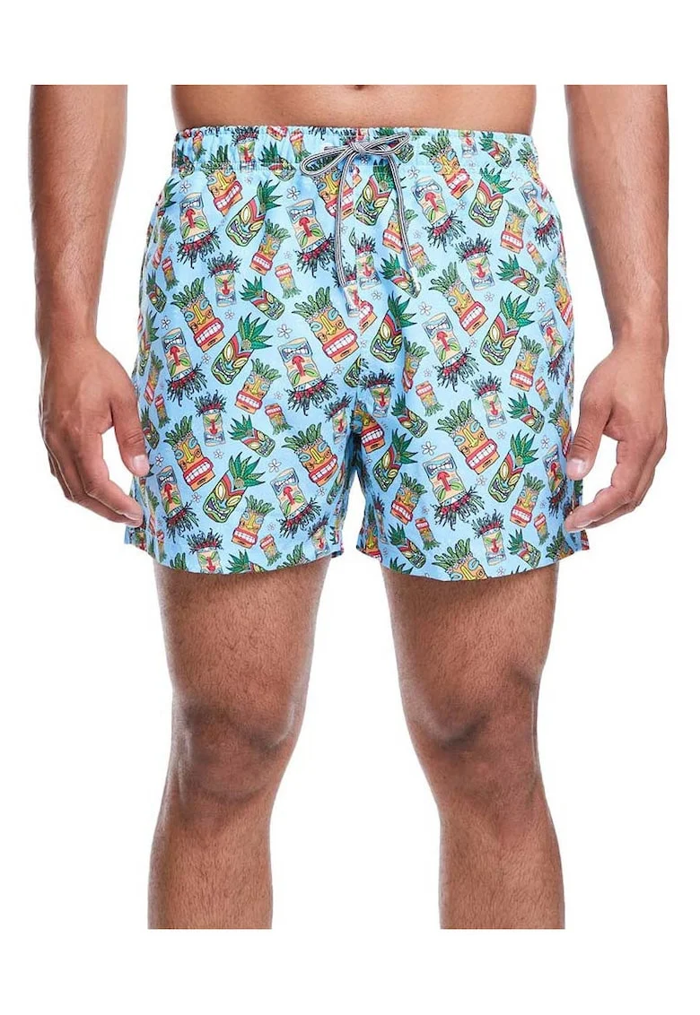 Pantaloni scurti de baie cu talie ajustabila Tiki Masks