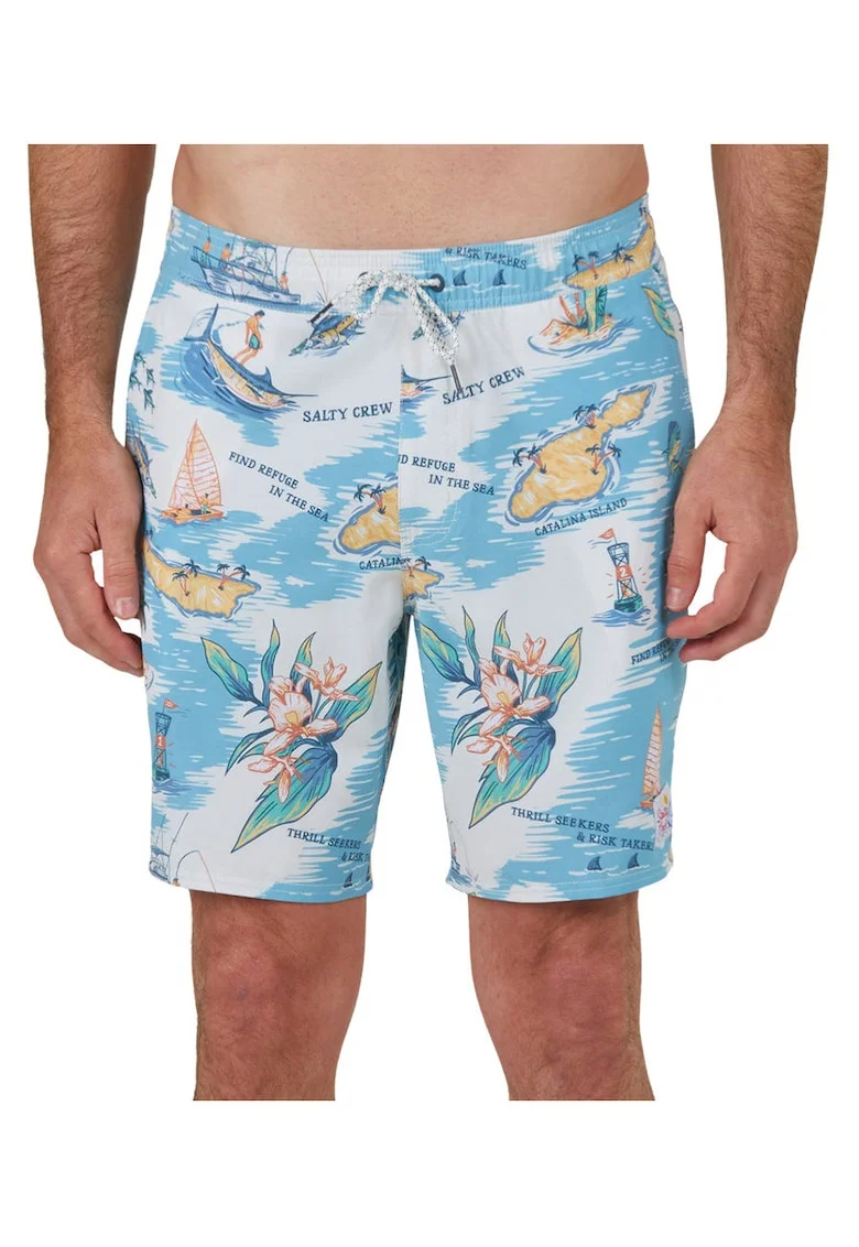 Pantaloni scurti de baie din amestec de bumbac Island