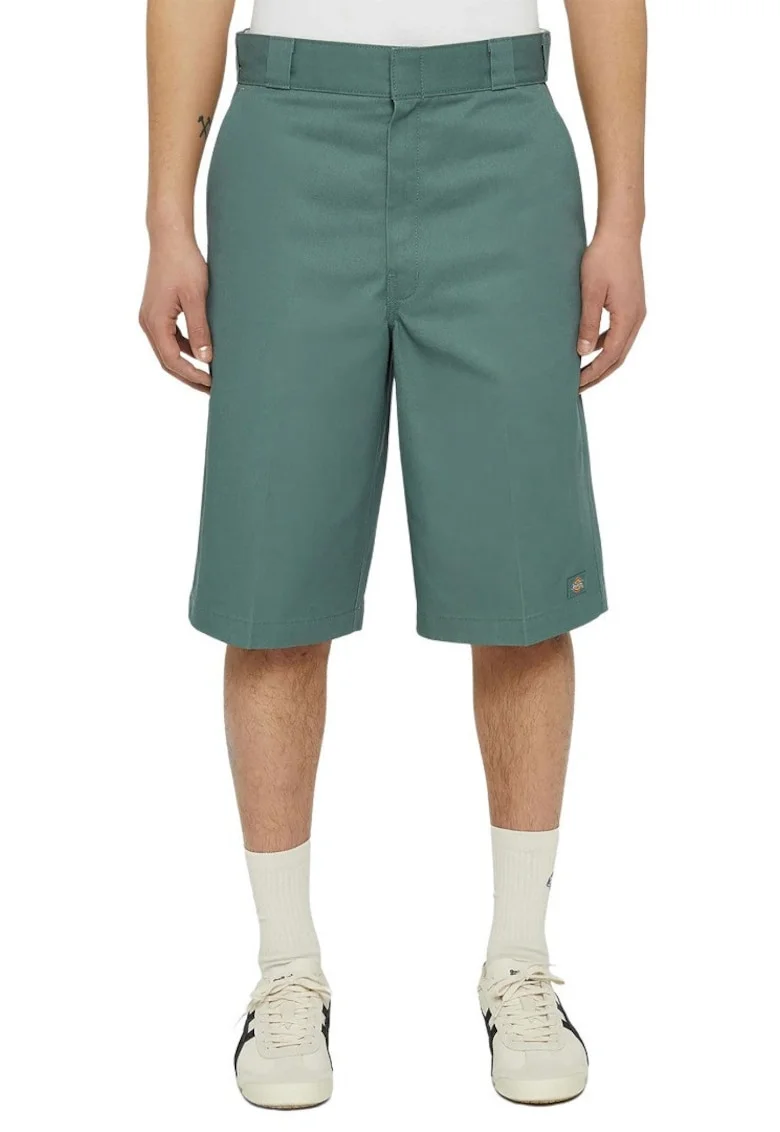 Pantaloni scurti din amestec de bumbac cu talie inalta