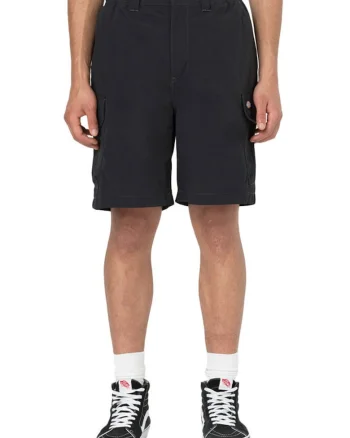 Pantaloni scurti cargo din poliamida cu model uni