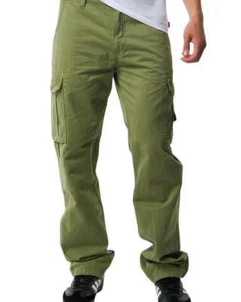 Pantaloni cargo din bumbac cu buzunare cu clape
