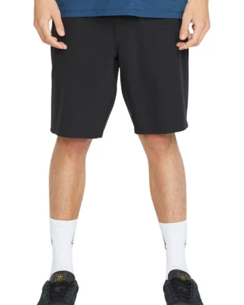 Pantaloni scurti cargo din amestec de bumbac cu model uni