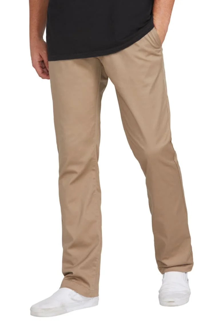 Pantaloni chino din amestec de bumbac cu croiala dreapta