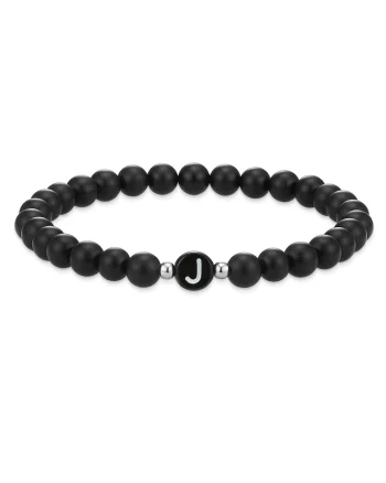 Bratara unisex din agat, Negru