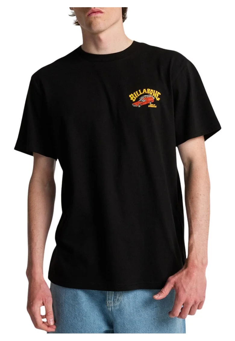 Tricou la baza gatului cu imprimeu grafic pe spate