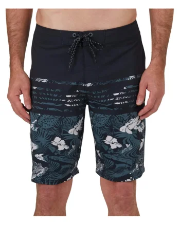 Bermude de baie cu imprimeu tropical Ripple