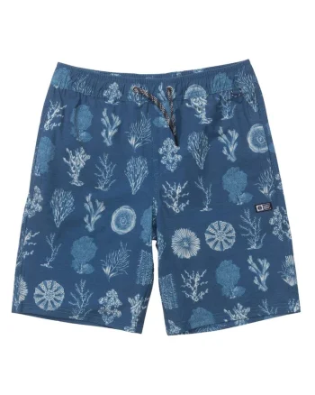 Pantaloni scurti de baie printati cu talie elastica,