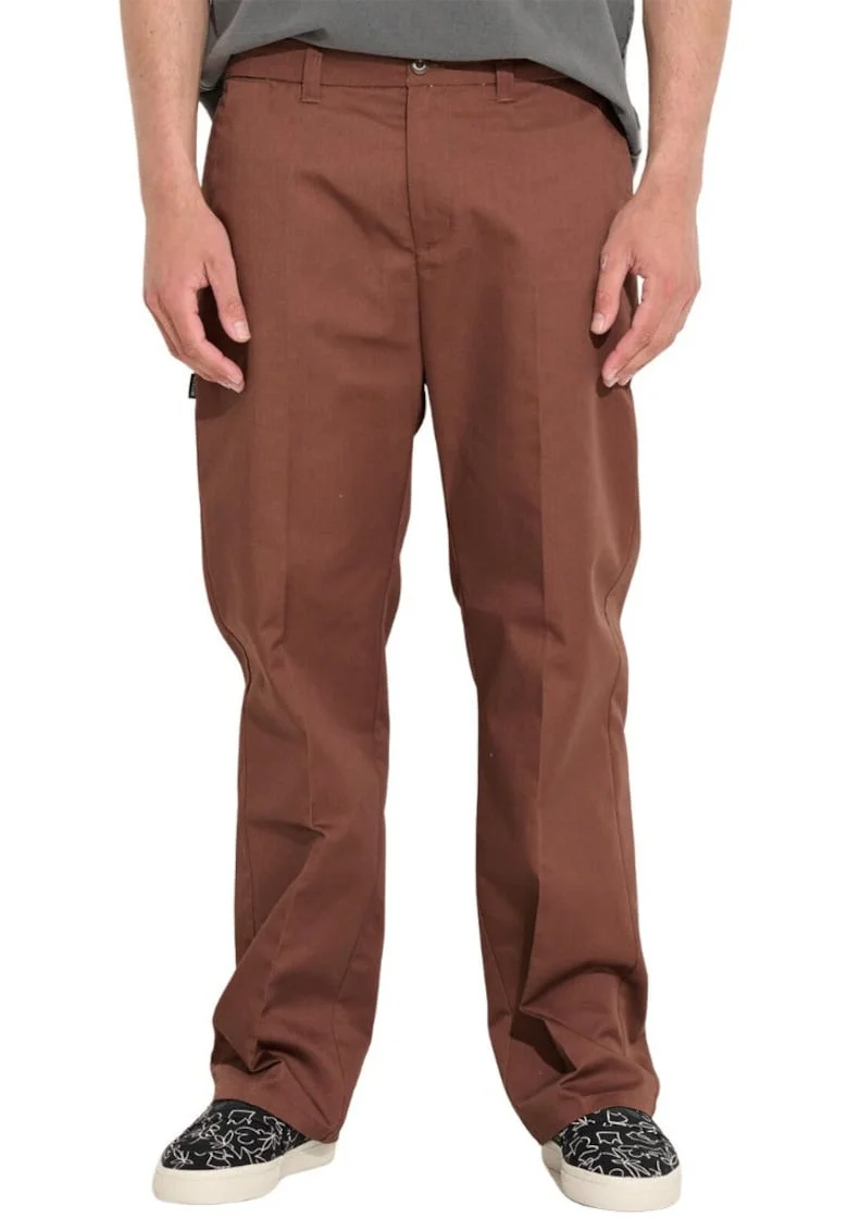 Pantaloni din amestec de bumbac cu buzunare cu refilet pe partea din spate