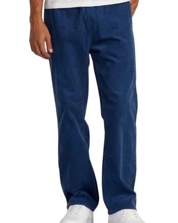 Pantaloni uni cu elastic in talie
