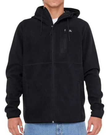 Hanorac fleece cu fermoar si buzunare