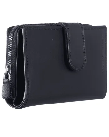 Portofel dama piele naturala 9.5 x 15 x 3.5, Fiorentina,, Negru, 9.5 x 15 x 3.5 cm