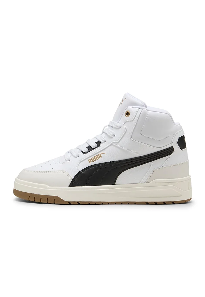 Pantofi sport cu model in doua nuante Shuffle Downtown, Alb fildes/Negru/Alb optic