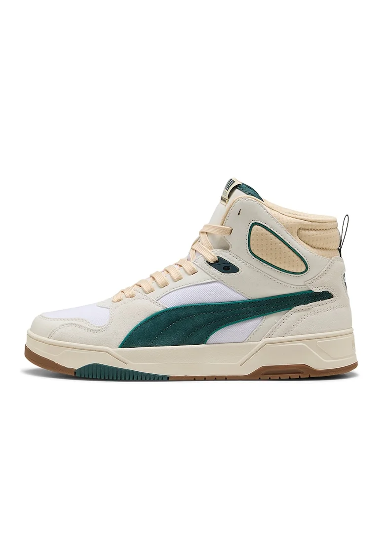 Pantofi sport mid-high RBD Break Retro, Alb fildes/Verde englez/Alb optic