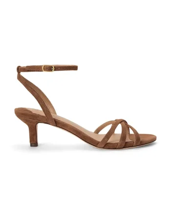 Lauren Ralph Lauren sandale cu toc cui din piele întoarsă Kendyl Kttn