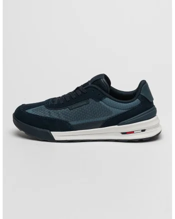 Pantofi sport de material textil cu captuseala de piele intoarsa, Albastru prafuit/Bleumarin