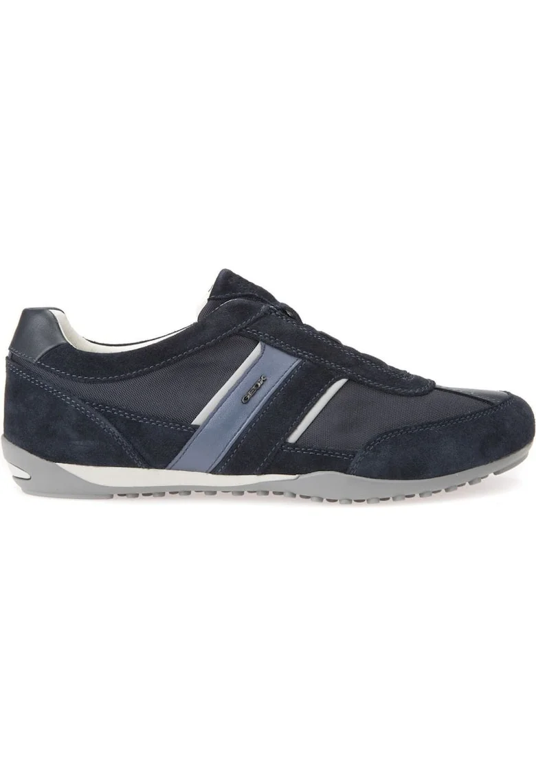 Tenisi barbati Wells,  Piele intoarsa/Poliester, Albastru,