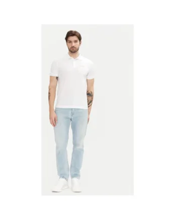 Tricou Polo barbati  Emporio Armani, 8NPF14 PJVQZ, Bumbac/Elastan, 3XL INTL, Alb