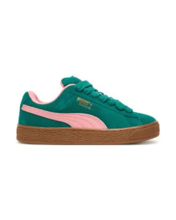 Tenisi unisex,  roz/verde, piele naturala
