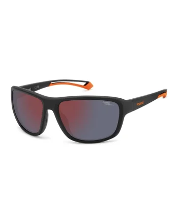 Ochelari de soare wrap - unisex cu lentile polarizate, Negru/Albastru ultramarin/Rosu inchis
