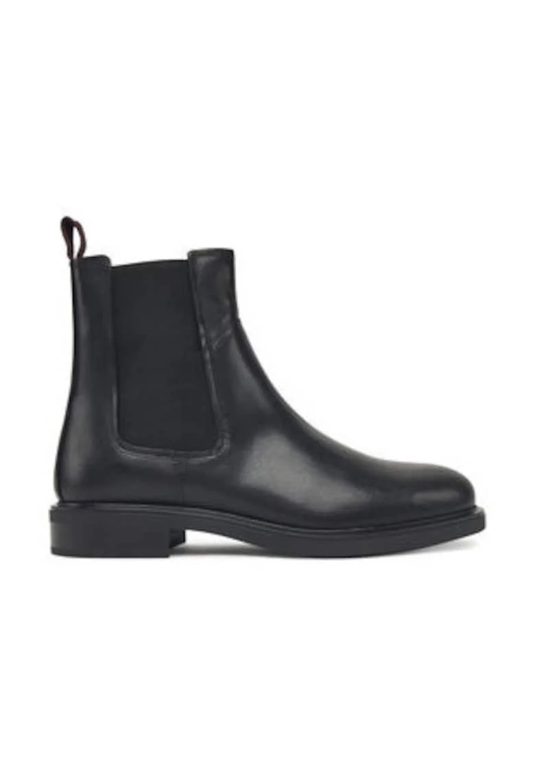 Ghete Chelsea pentru femei,  305573650, piele naturala, Negru
